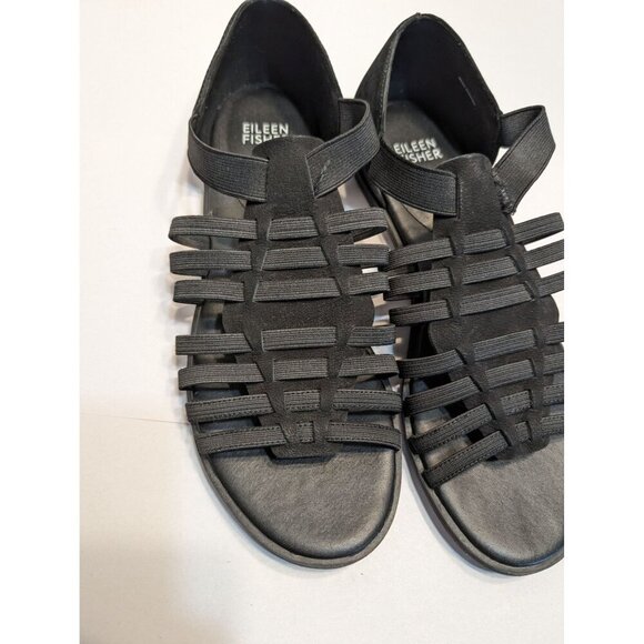 Eileen Fisher Women’s Black Rato Strappy Sandals 7 - Picture 4 of 9